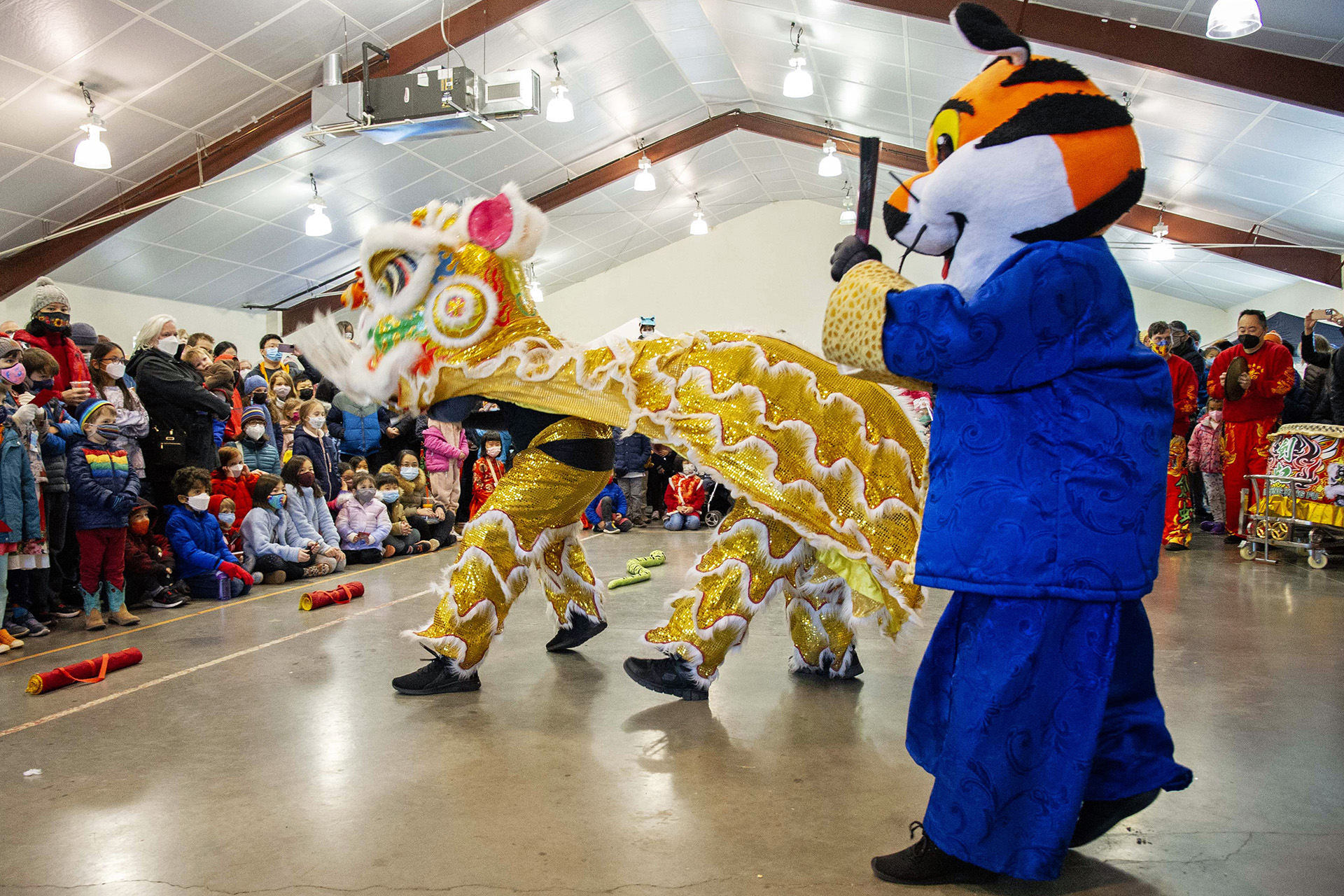 Chein Hong School of Kung Fu performs a Lion Dance during the Lunar New Year Celebration at Legacy Park in Decatur on Saturday, Jan. 29. 2022. Photo by Dean Hesse.