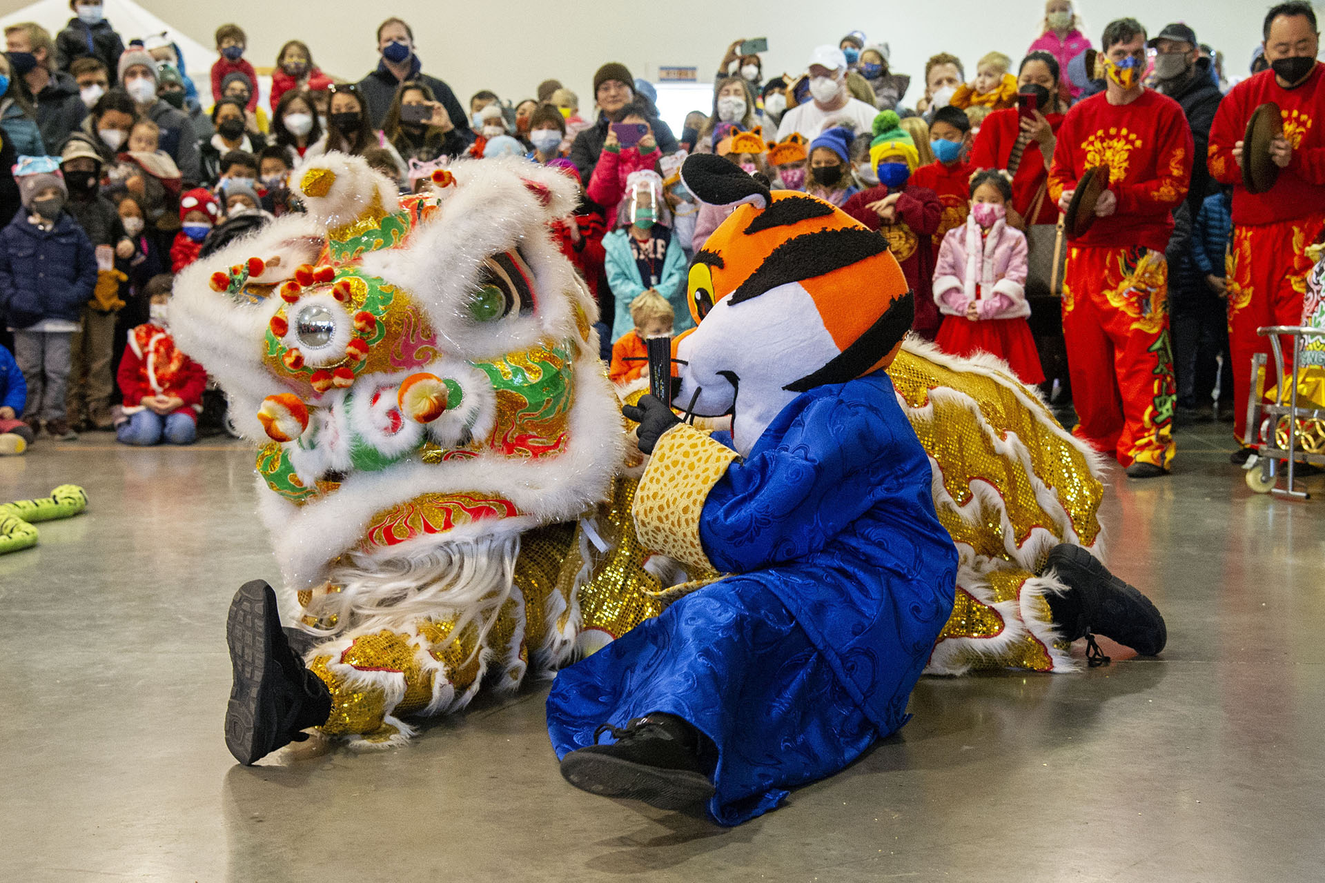 Chein Hong School of Kung Fu performs a Lion Dance during the Lunar New Year Celebration at Legacy Park in Decatur on Saturday, Jan. 29. 2022. Photo by Dean Hesse.